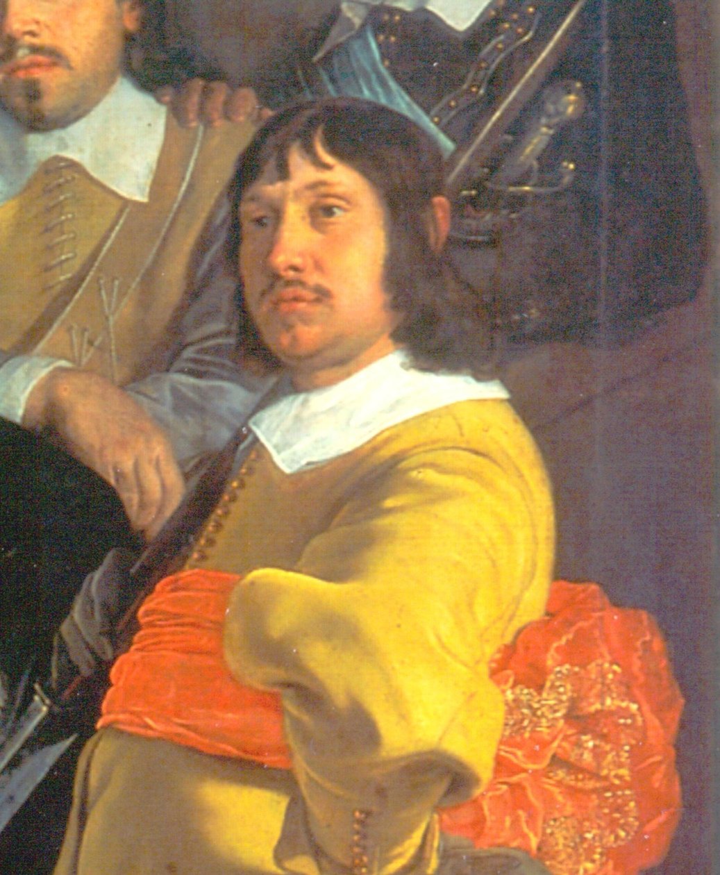 Obchody pokoju w Munster, 18 czerwca 1648, w siedzibie kuszników gwardii obywatelskiej St George, Amsterdam, szczegół. autorstwa Bartholomeus van der Helst