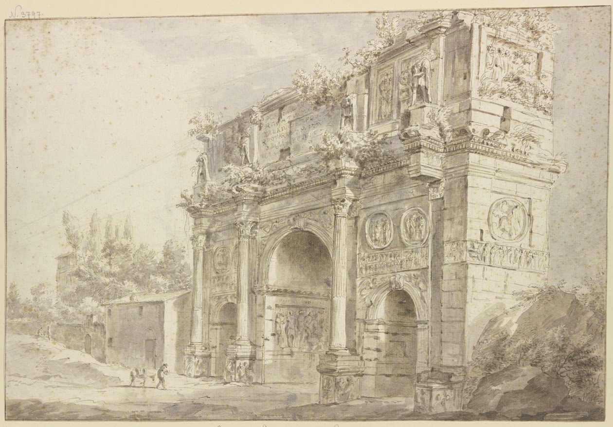 Łuk Konstantyna w Rzymie autorstwa Bartholomeus Breenbergh
