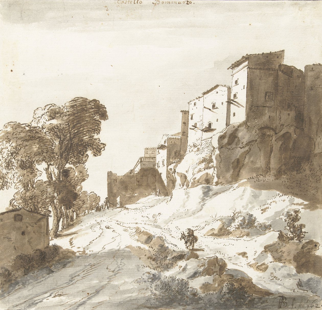 Zamek Bomarzo, 1625 (długopis) autorstwa Bartholomeus Breenbergh