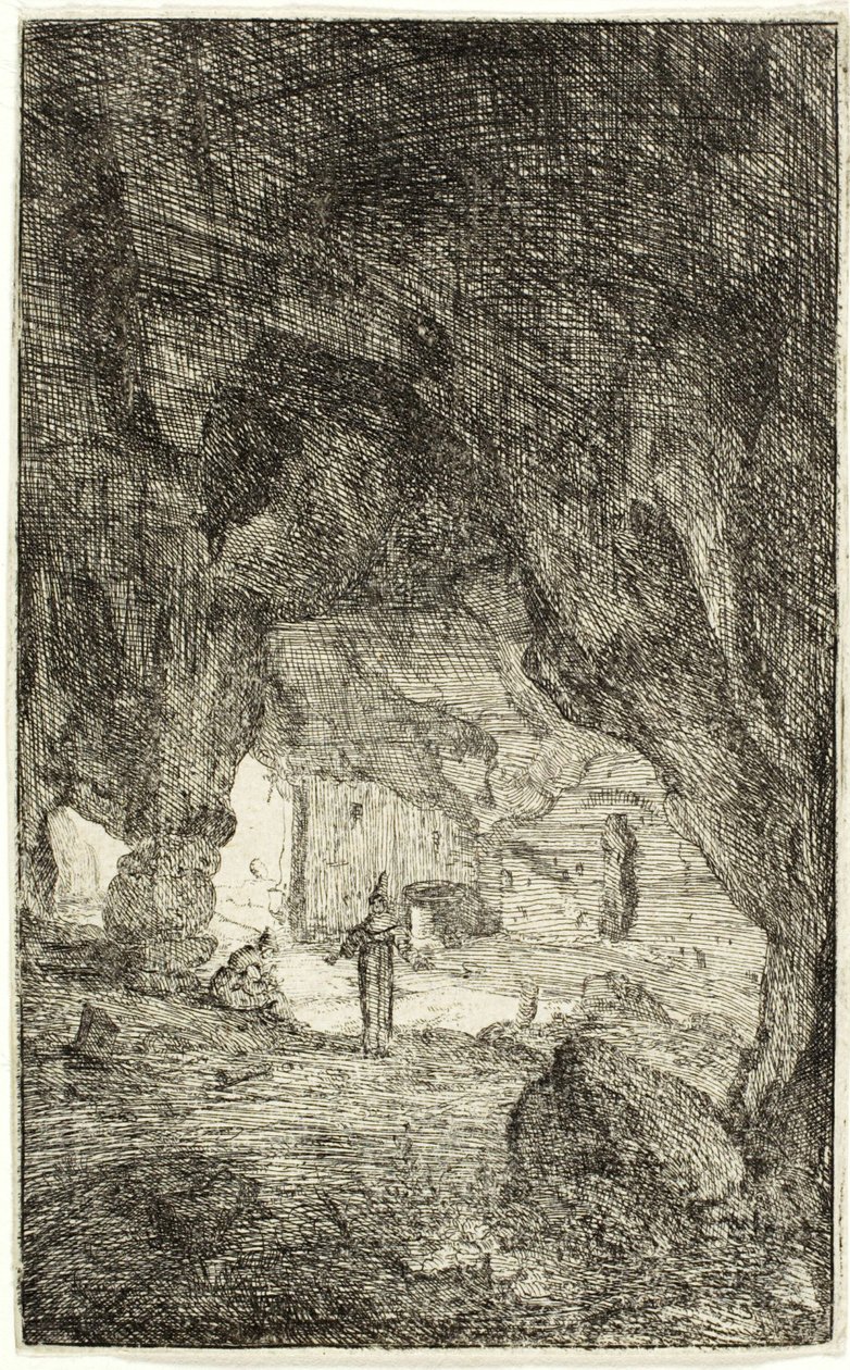 Grota i Bracia, z Ruiny Rzymu autorstwa Bartholomeus Breenbergh