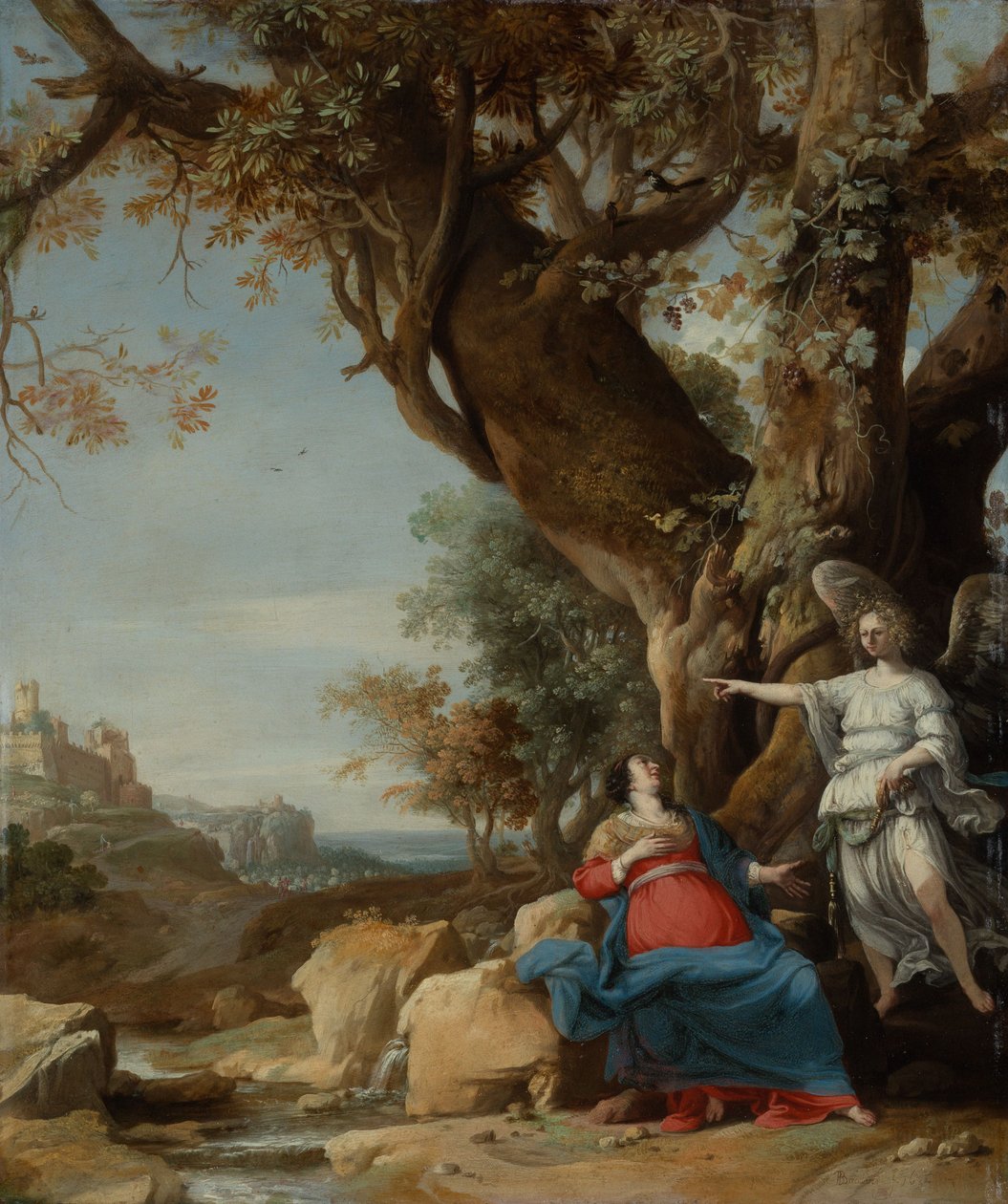 Hagar i anioł autorstwa Bartholomeus Breenbergh