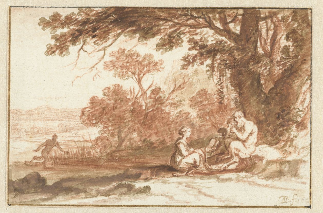 Krajobraz z nimfą Korsyka i satyr autorstwa Bartholomeus Breenbergh