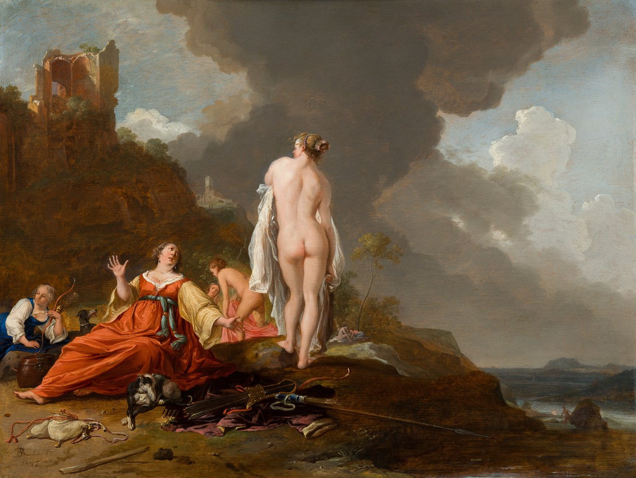 Krajobraz z nimfą łowiecką (i Dianą) autorstwa Bartholomeus Breenbergh