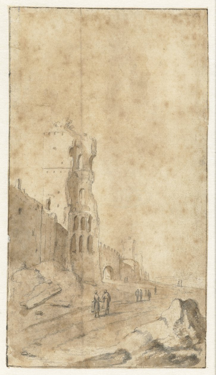 Porta San Paolo te Rome autorstwa Bartholomeus Breenbergh