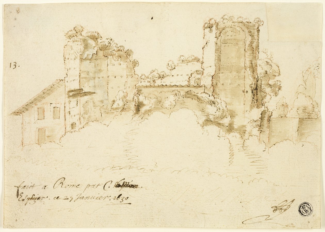 Krajobraz rzymski autorstwa Bartholomeus Breenbergh