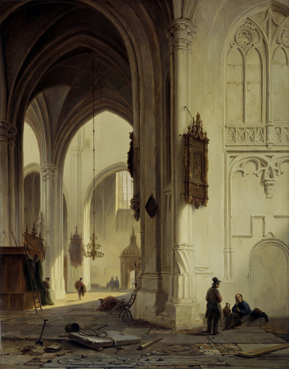 Wnętrze kościoła autorstwa Bartholomeus Johannes van Hove