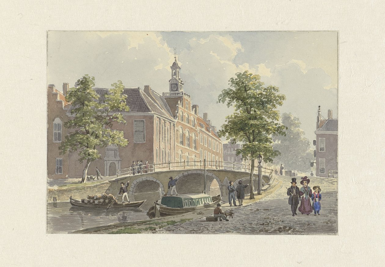 Spui w Hadze widziane od południa autorstwa Bartholomeus Johannes van Hove