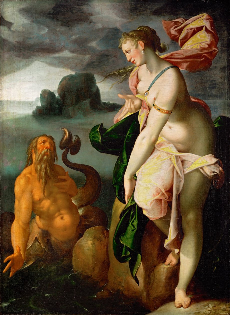 Glaucus i Scylla autorstwa Bartholomeus Spranger