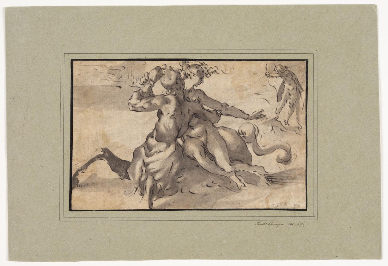 Herkules, Deianira i Centaur Nessus autorstwa Bartholomeus Spranger