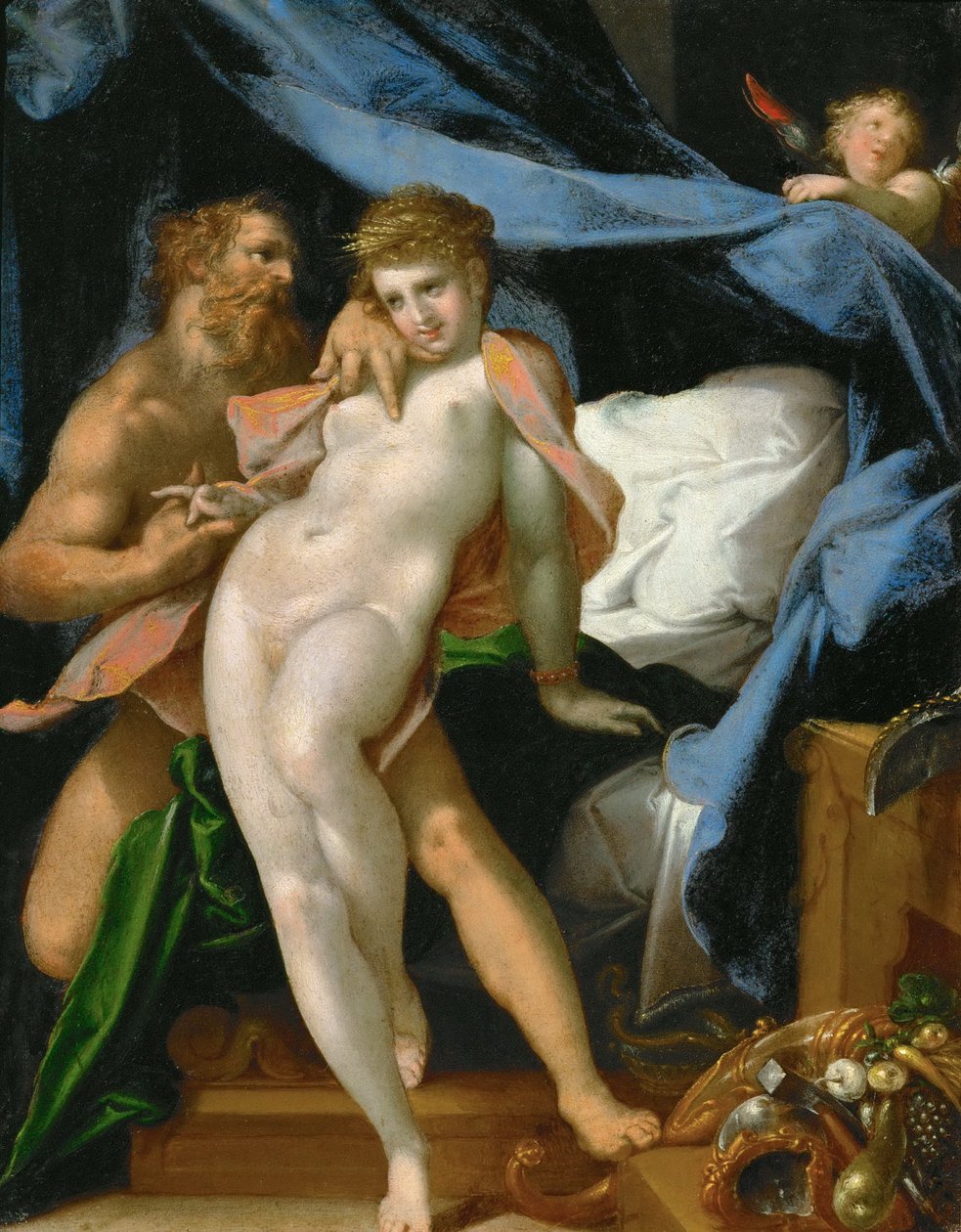 Vulcan i Maia autorstwa Bartholomeus Spranger