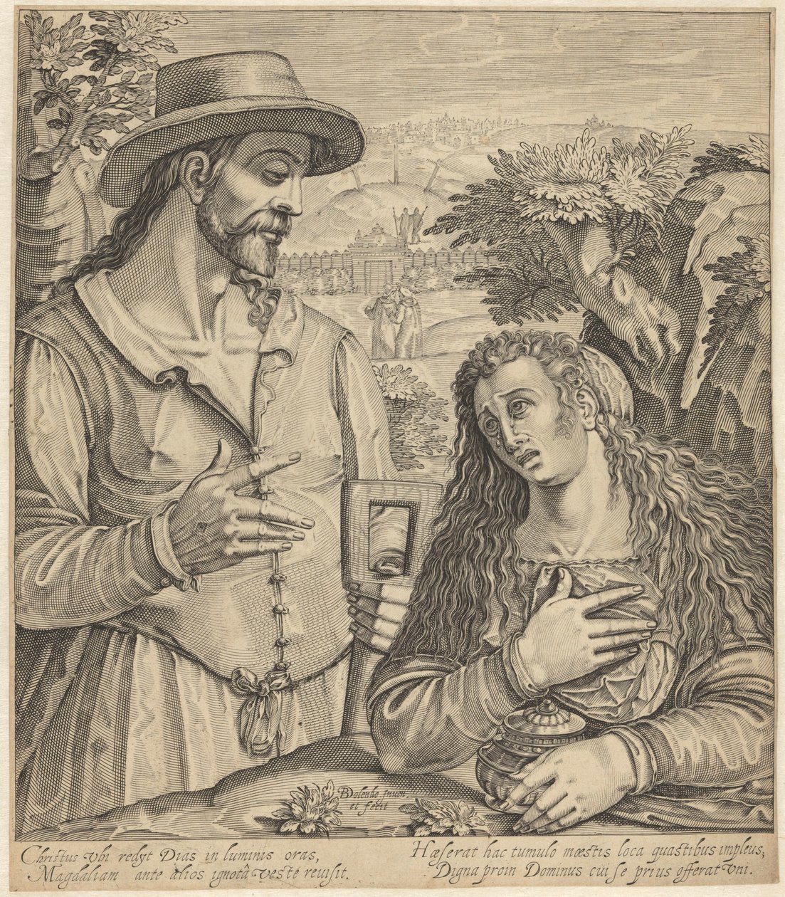 Chrystus ukazuje się Marii Magdalenie autorstwa Bartholomeus Willemsz. Dolendo