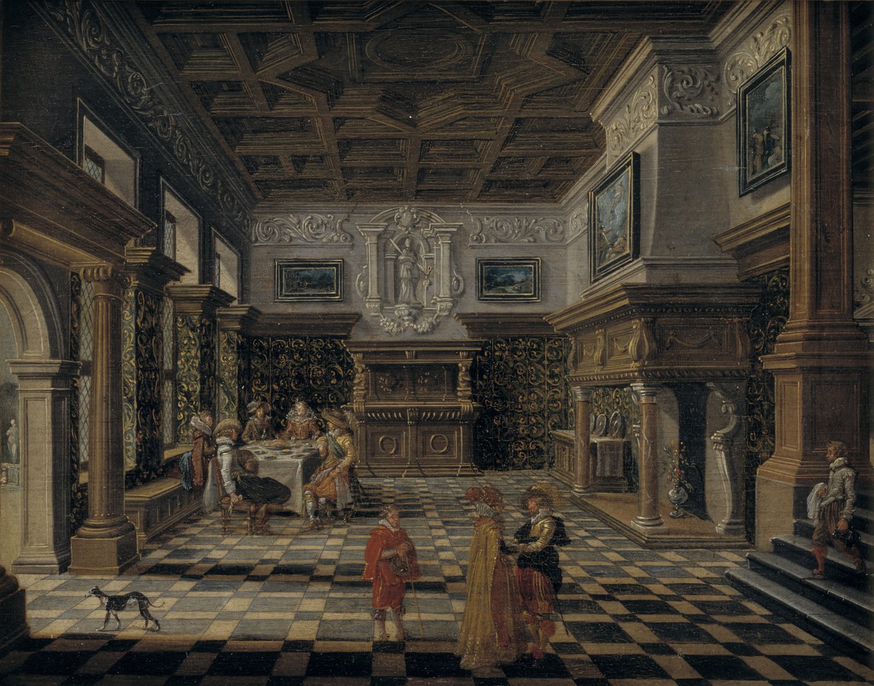 Wystawne renesansowe wnętrze z bankietem autorstwa Bartholomeus van Bassen