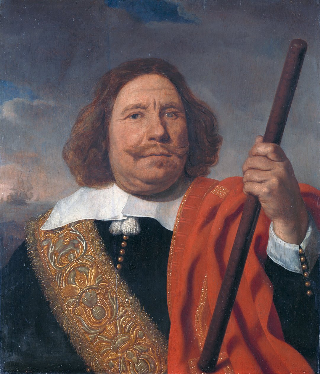 Holenderski: Egbert Meeuwsz Cortenaer (1605-65), wiceadmirał Admiralicji na Morzu Maas Egbert Meeuwsz Cortenaer (1605-65). Wiceadmirał, admiralicja na Morzu Maas, Rotterdam autorstwa Bartholomeus van der Helst