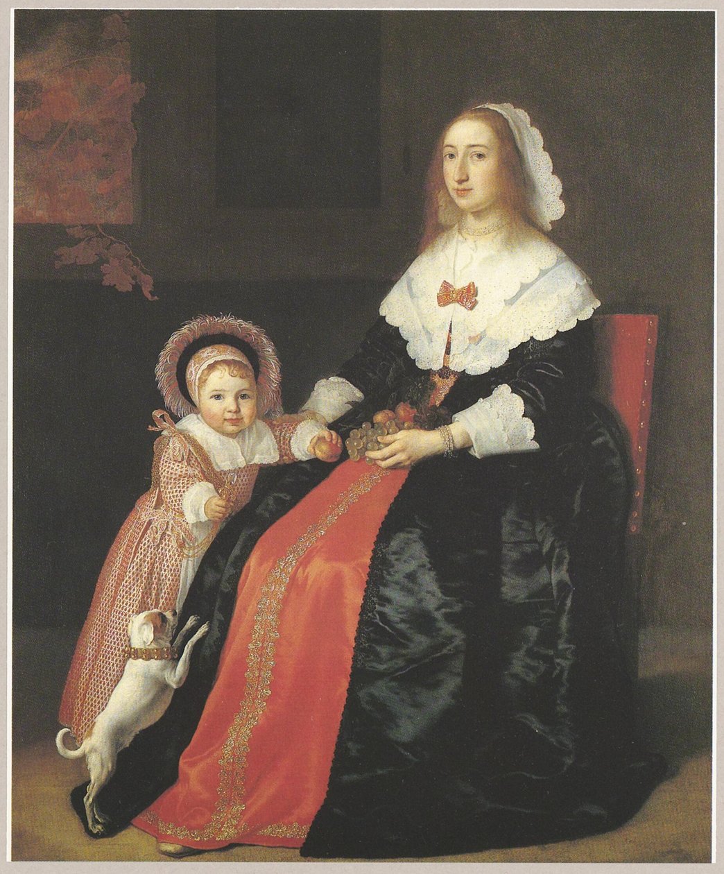 Portret kobiety z dzieckiem, prawdopodobnie Margaretha Cloeck (1617-1680) i Pieter Hulft (1643-1694) autorstwa Bartholomeus van der Helst