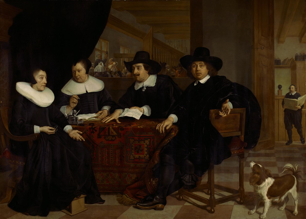 Dwóch regentów i dwie regentki z Domu Pajęczy autorstwa Bartholomeus van der Helst