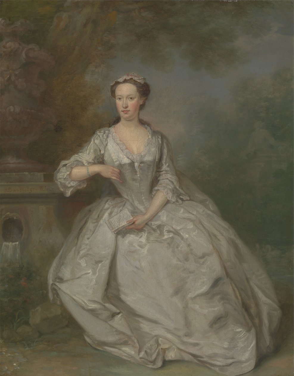 Dama z księgą, ok. 1730-40 (olej na płótnie) autorstwa Bartholomew Dandridge