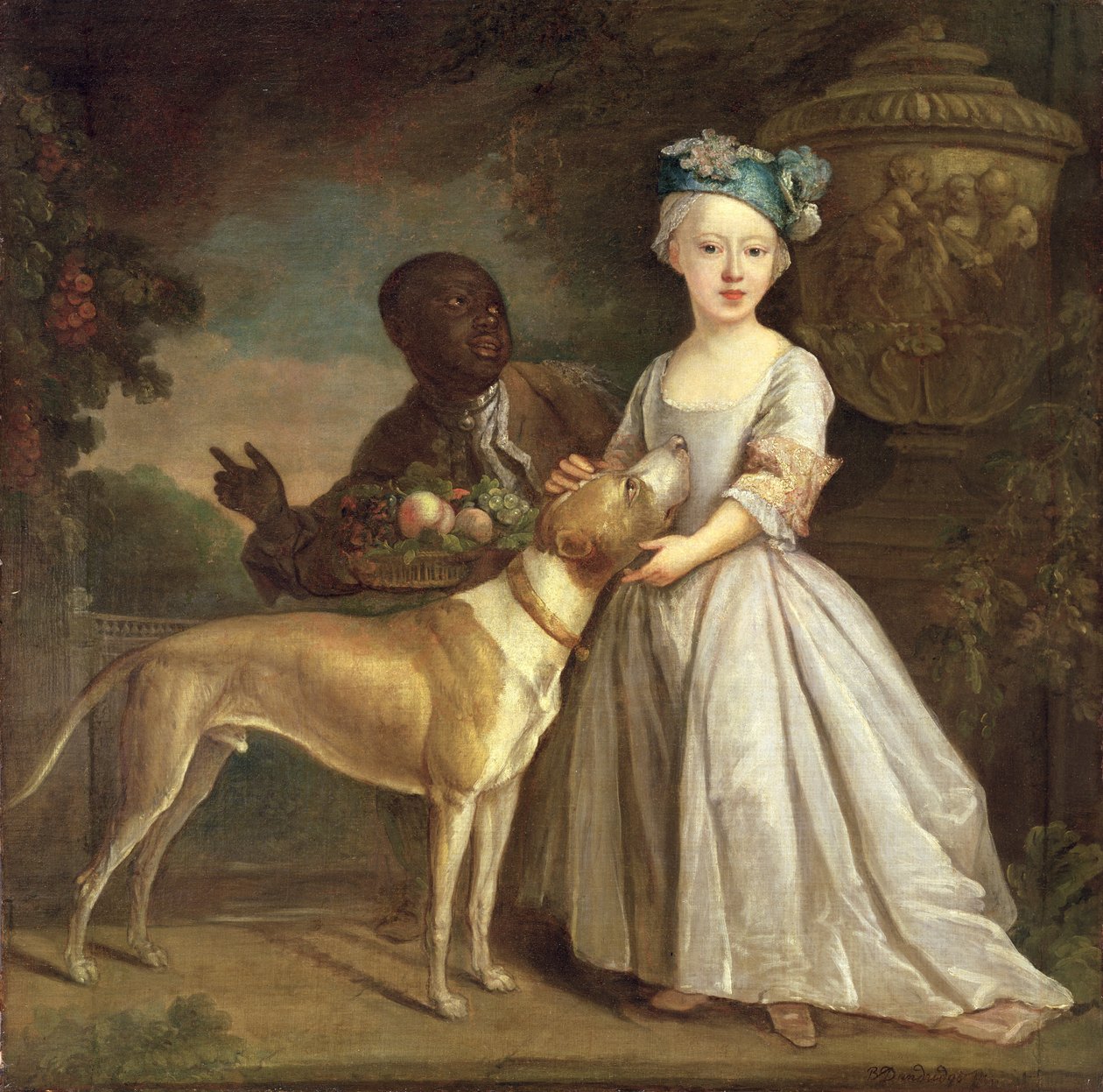 Młoda dziewczyna z psem i pazią autorstwa Bartholomew Dandridge