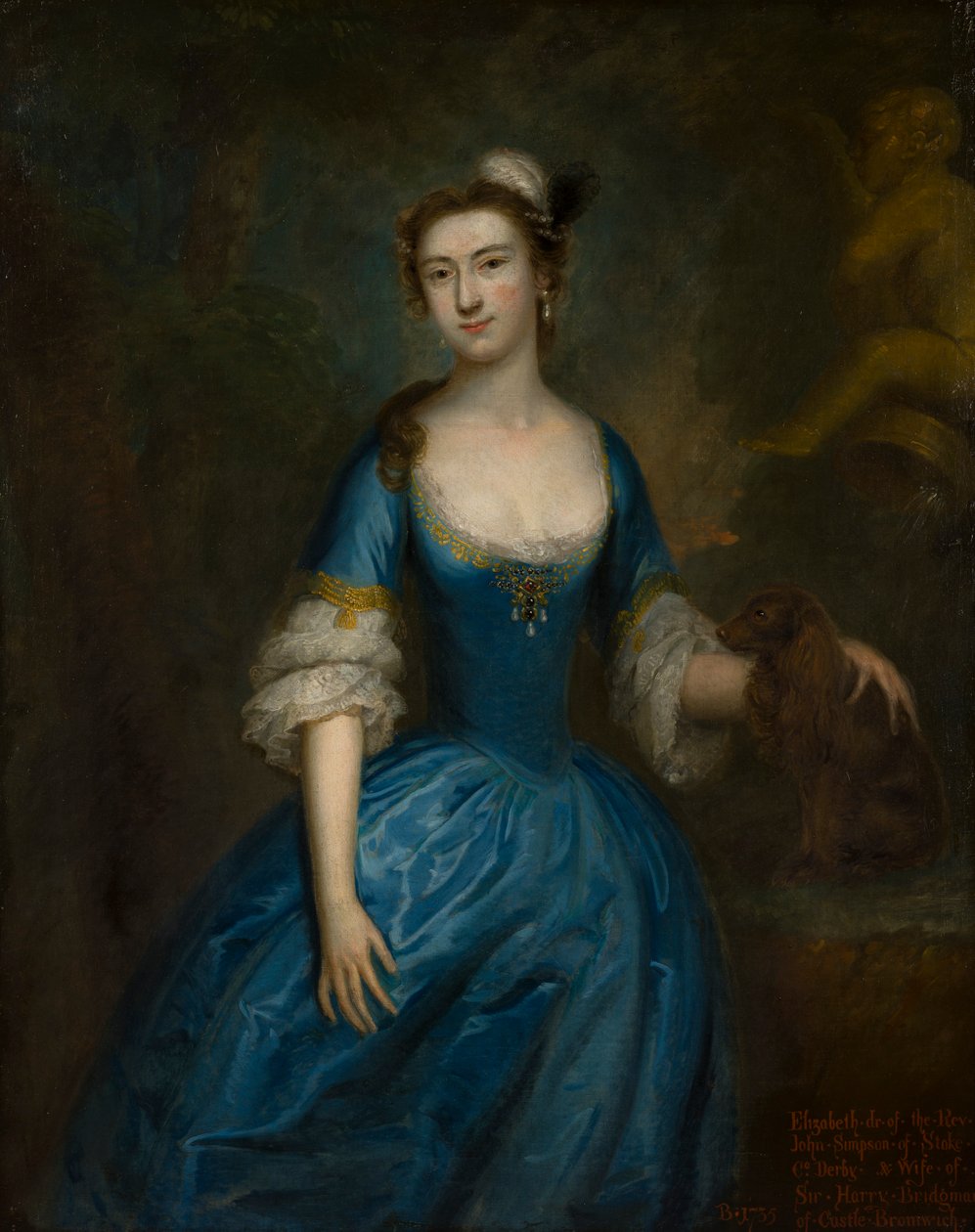 Portret Elizabeth Simpson, Lady Bridgeman (1735-1806), c.1753-55 (olej na płótnie) autorstwa Bartholomew Dandridge