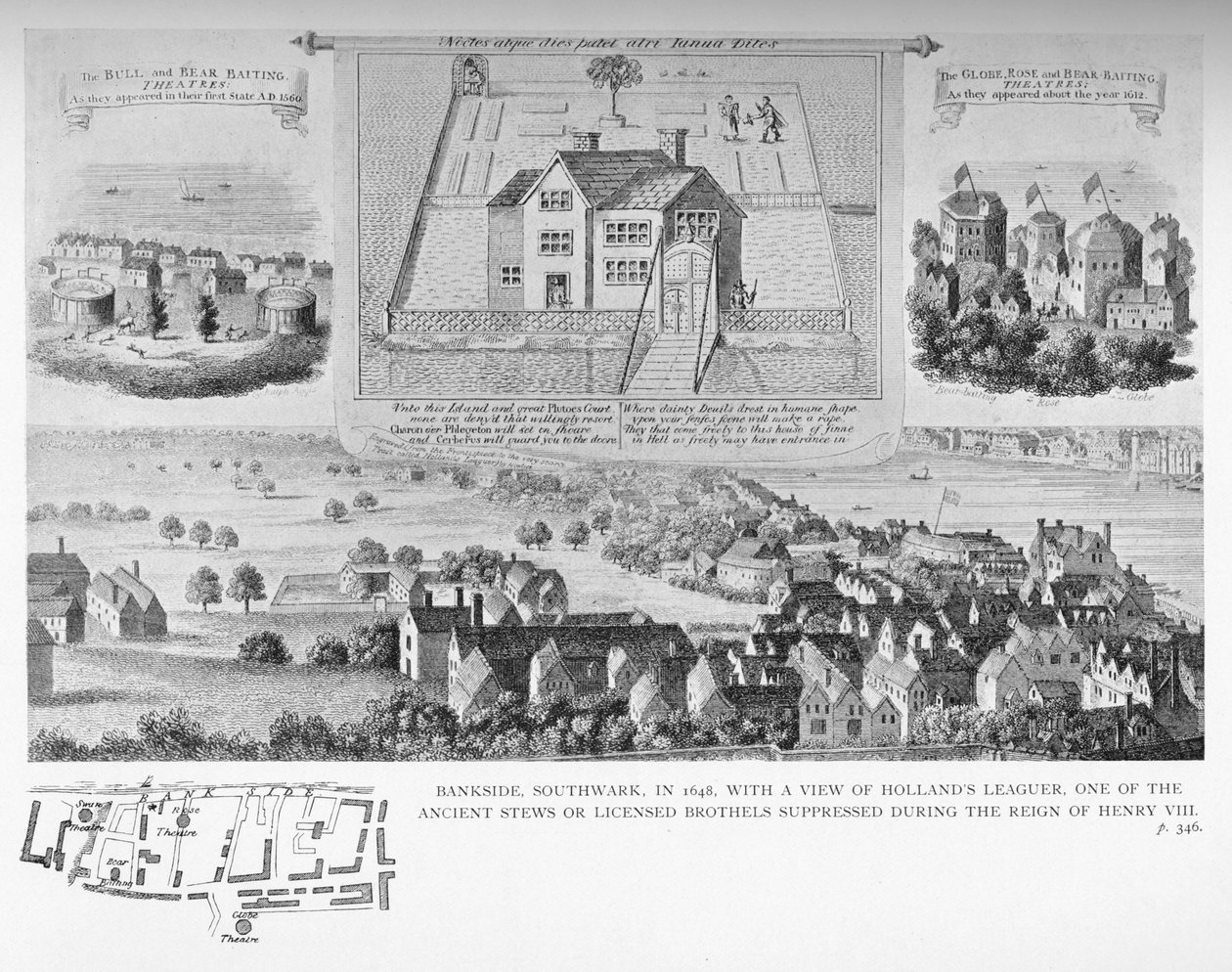 Bankside, Southwark, Londyn, 1648, 1818 1904 autorstwa Bartholomew Howlett