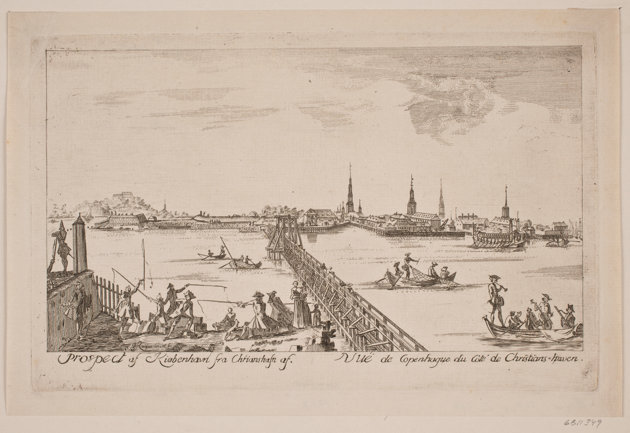 Perspektywa Kopenhagi widziana z Christianshavn autorstwa Bartholomæus Roque