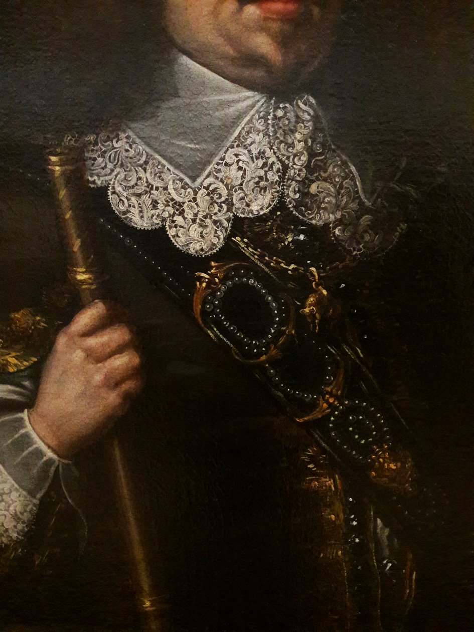 Portret Władysława IV Wazy (detal) autorstwa Bartlomiej Strobel