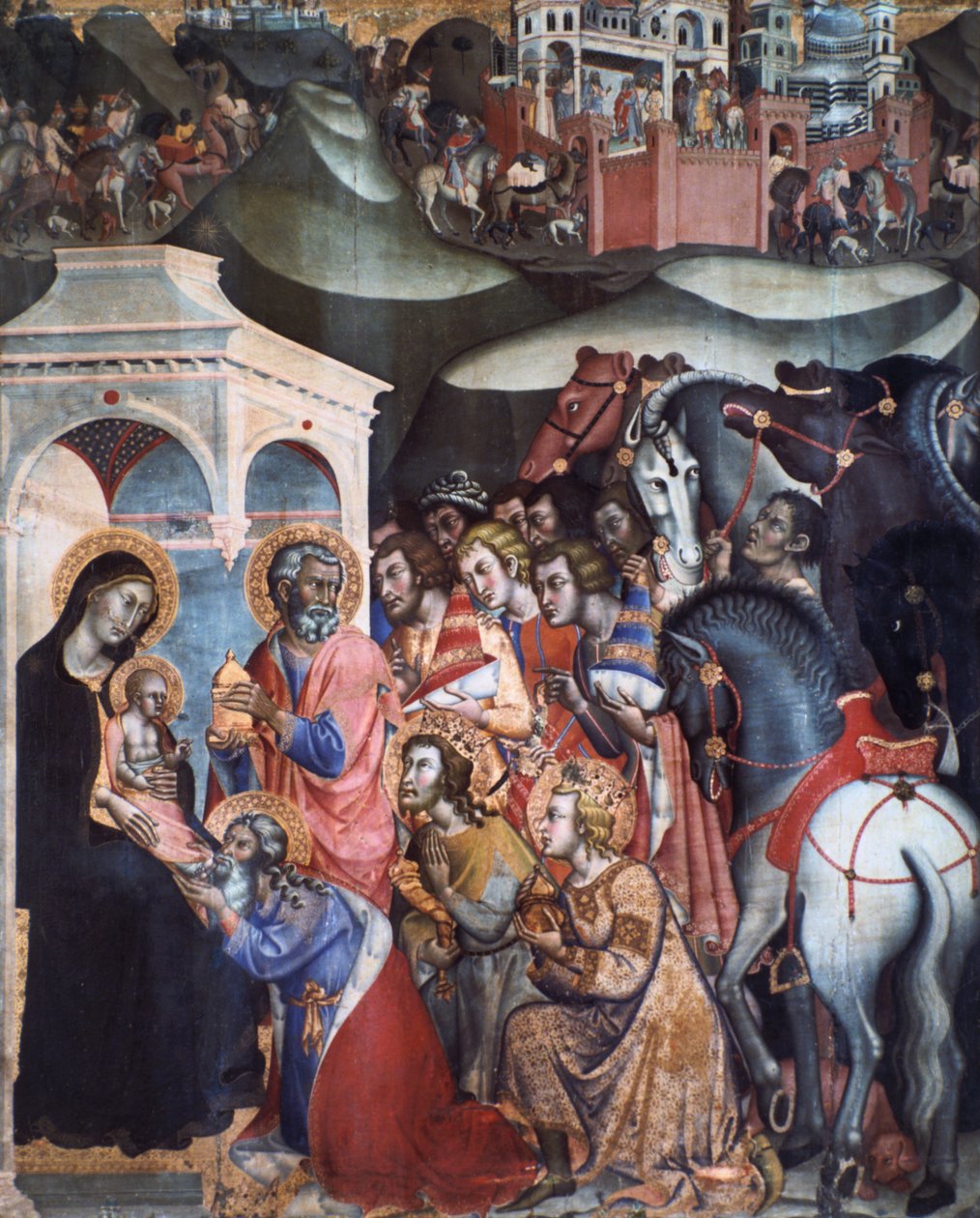 Adoracja Trzech Króli, 1380s autorstwa Bartolo di Fredi