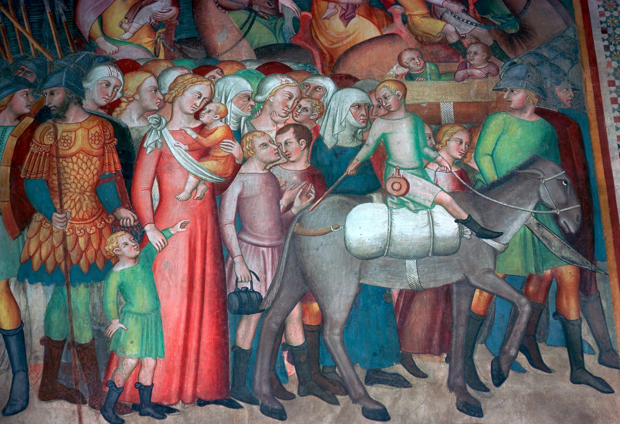 Fresk w San Gimignano, XIV wiek autorstwa Bartolo di Fredi