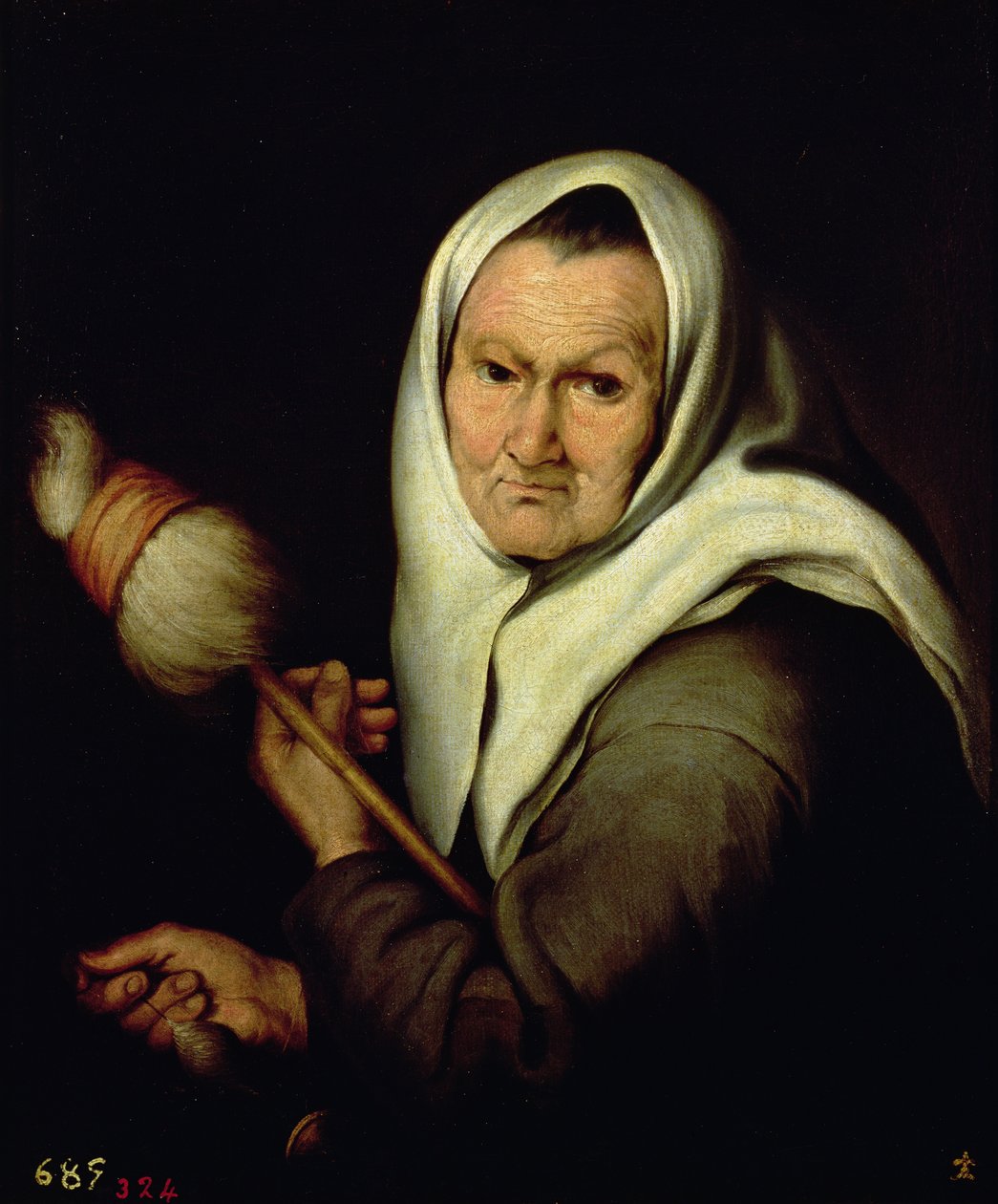 Stara kobieta kręci się autorstwa Bartolomé Esteban Murillo