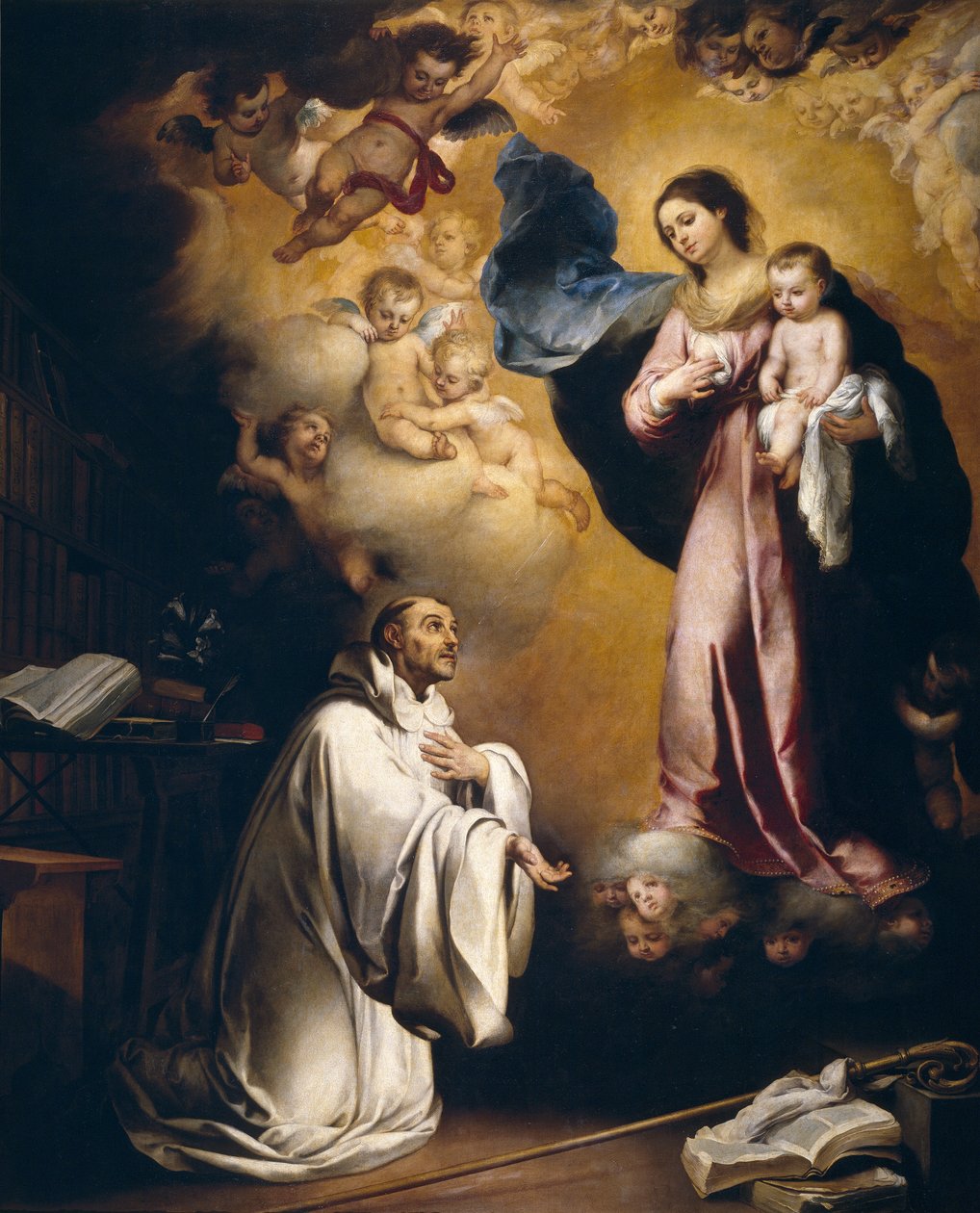 Objawienie Dziewicy św. Bernardowi autorstwa Bartolomé Esteban Murillo