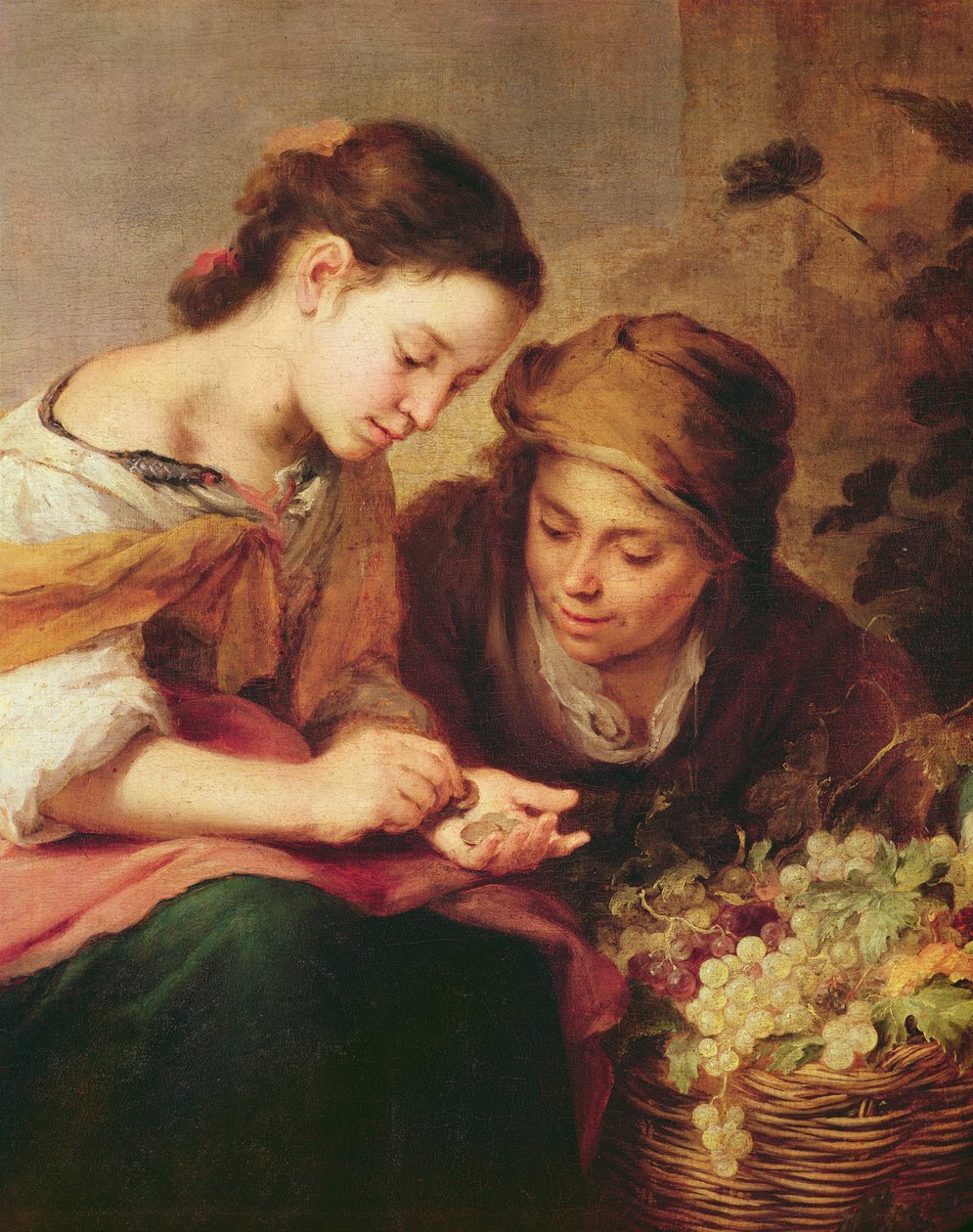 Szczegół Małego Sprzedawcy Owoców, 1670-75 (patrz 170100) autorstwa Bartolomé Esteban Murillo