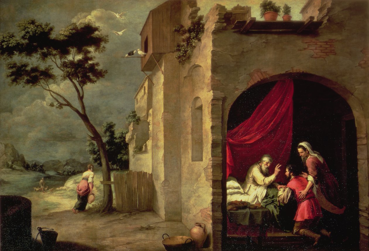 Izaak błogosławi Jakuba autorstwa Bartolomé Esteban Murillo