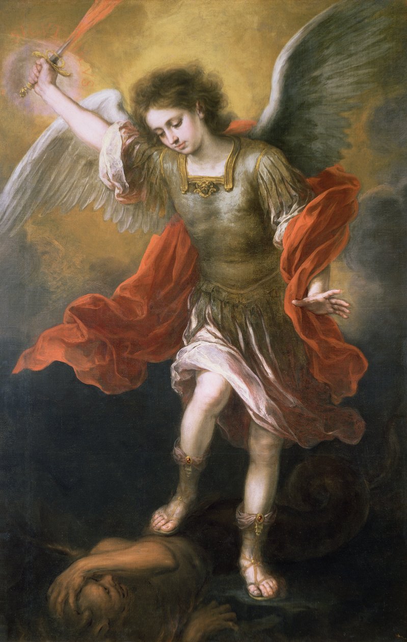 Święty Michał wypędza diabła do otchłani, 166568 autorstwa Bartolomé Esteban Murillo