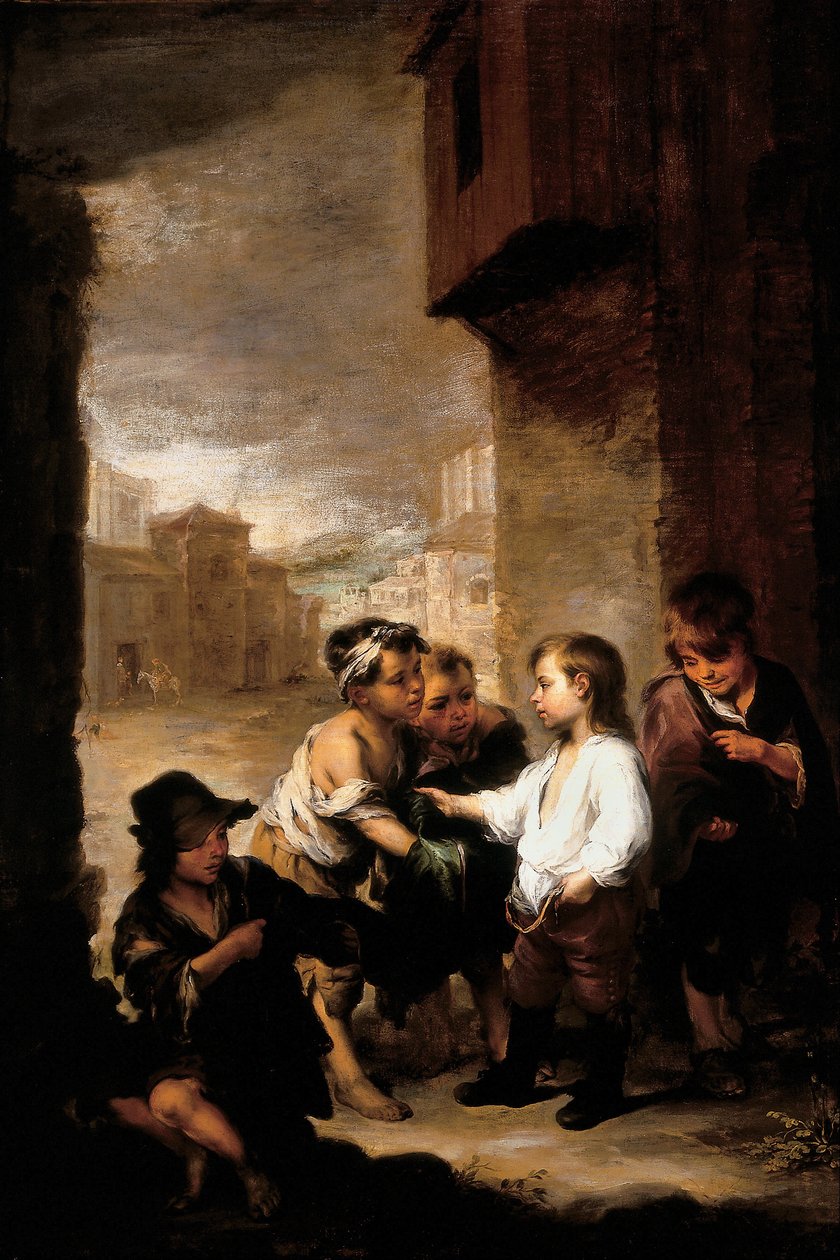 Św. Tomasz z Villanueva dzielący swe szaty wśród żebraków autorstwa Bartolomé Esteban Murillo