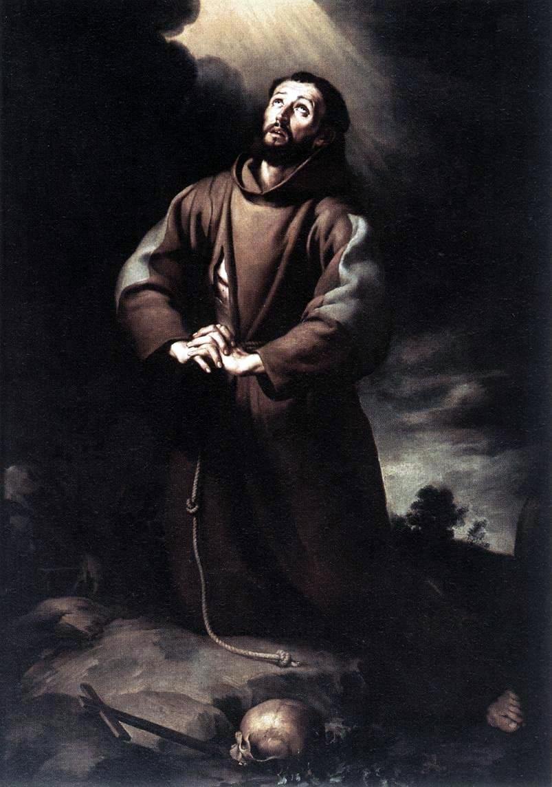 Św. Franciszek z Asyżu na modlitwie autorstwa Bartolomé Esteban Murillo