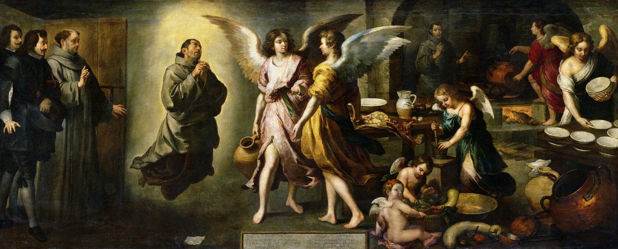 Kuchnia aniołów, 1646 r. autorstwa Bartolomé Esteban Murillo