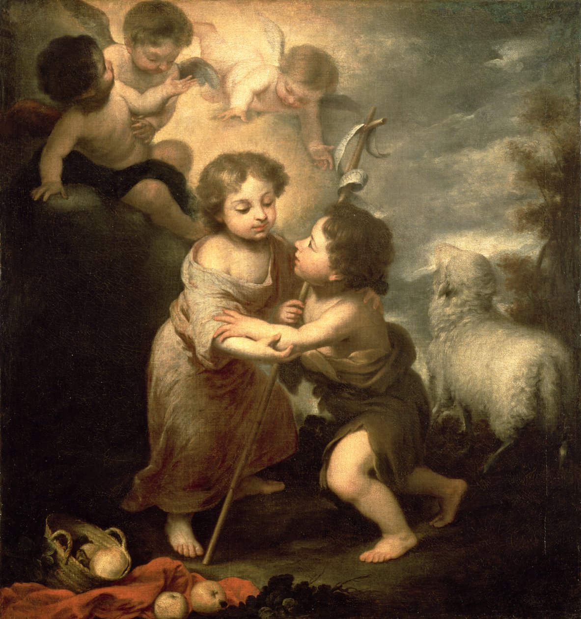 Niemowlęta Chrystus i Jan Chrzciciel autorstwa Bartolomé Esteban Murillo