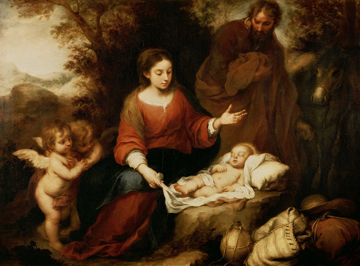 Reszta w ucieczce do Egiptu autorstwa Bartolomé Esteban Murillo