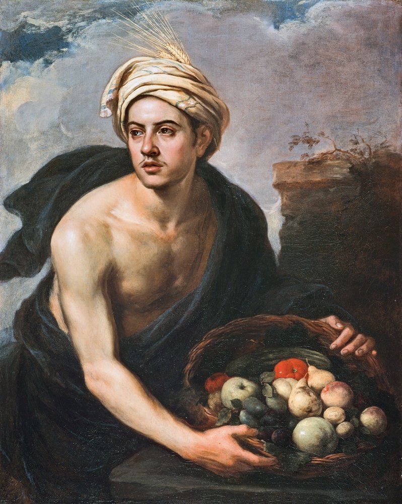 Młody człowiek z koszem owoców autorstwa Bartolomé Esteban Murillo