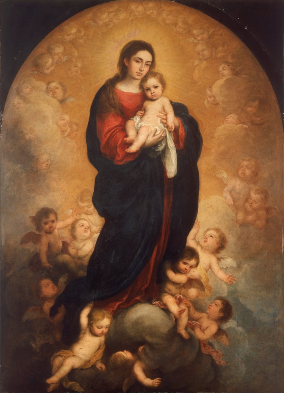Dziewica z Dzieciątkiem w chwale autorstwa Bartolomé Esteban Murillo