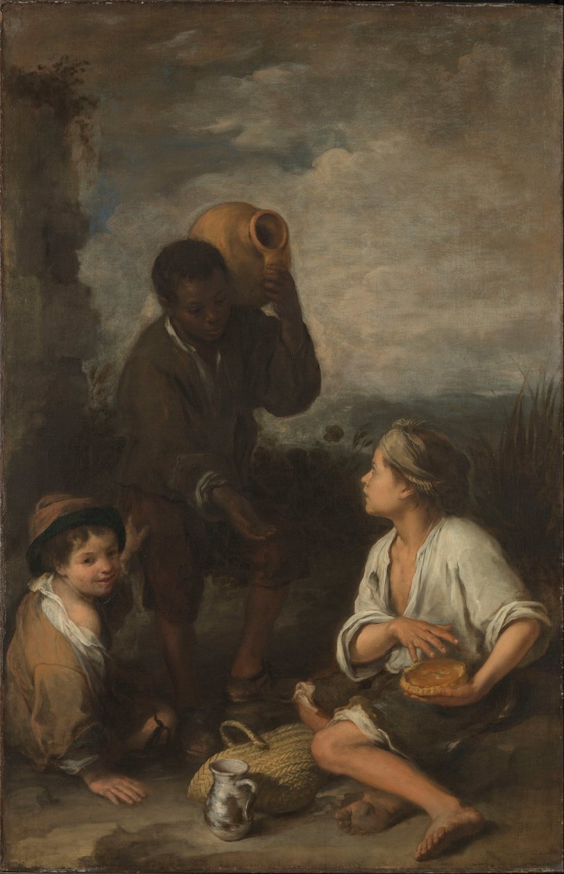Trzech chłopców autorstwa Bartolomé Esteban Murillo