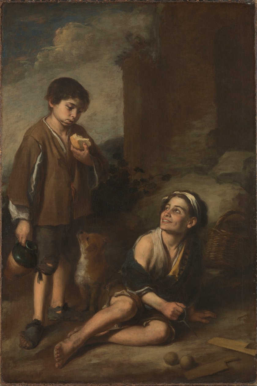 Dwóch chłopów autorstwa Bartolomé Esteban Murillo