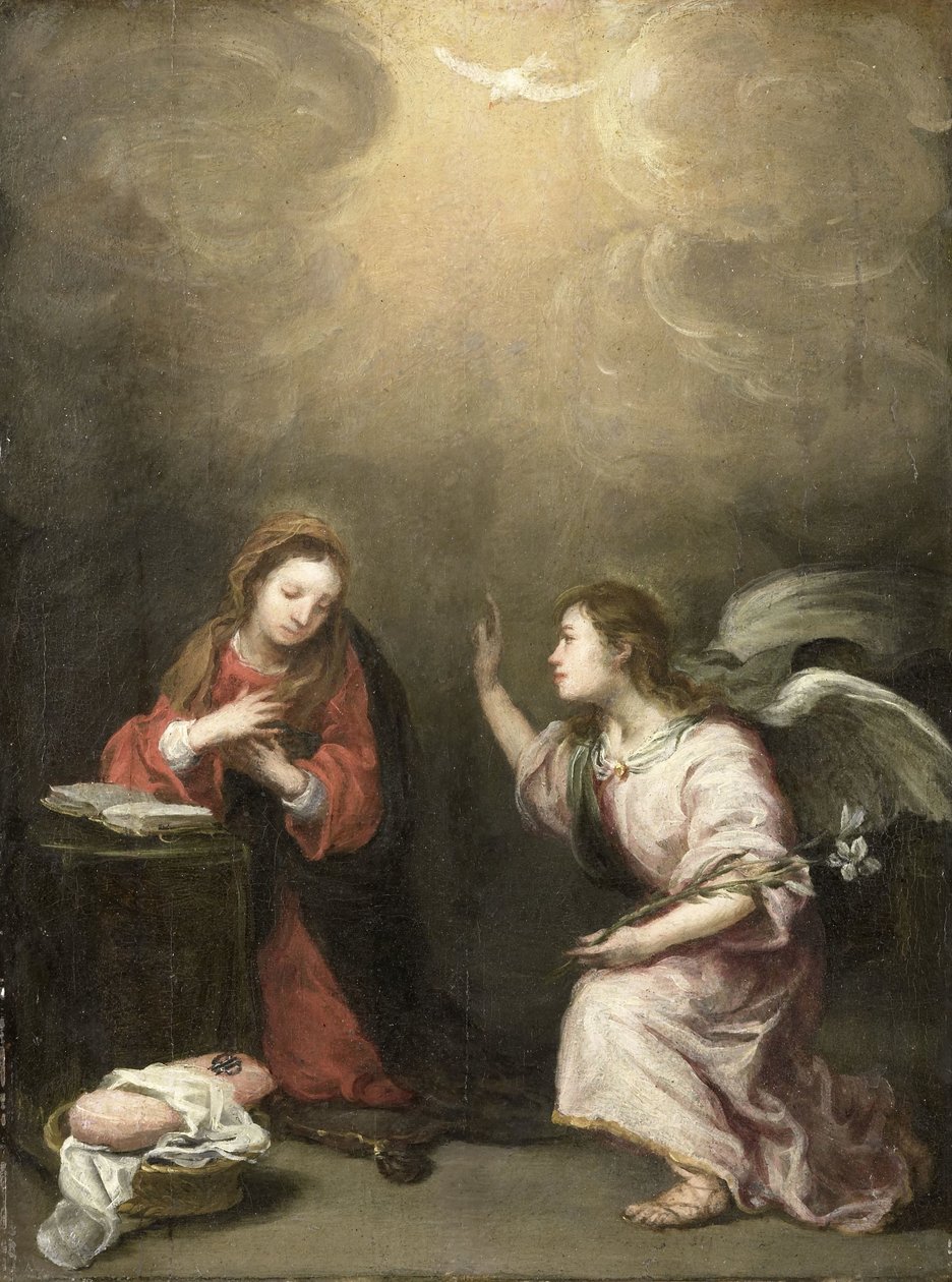 Zwiastowanie autorstwa Bartolomé Esteban Murillo (follower of)