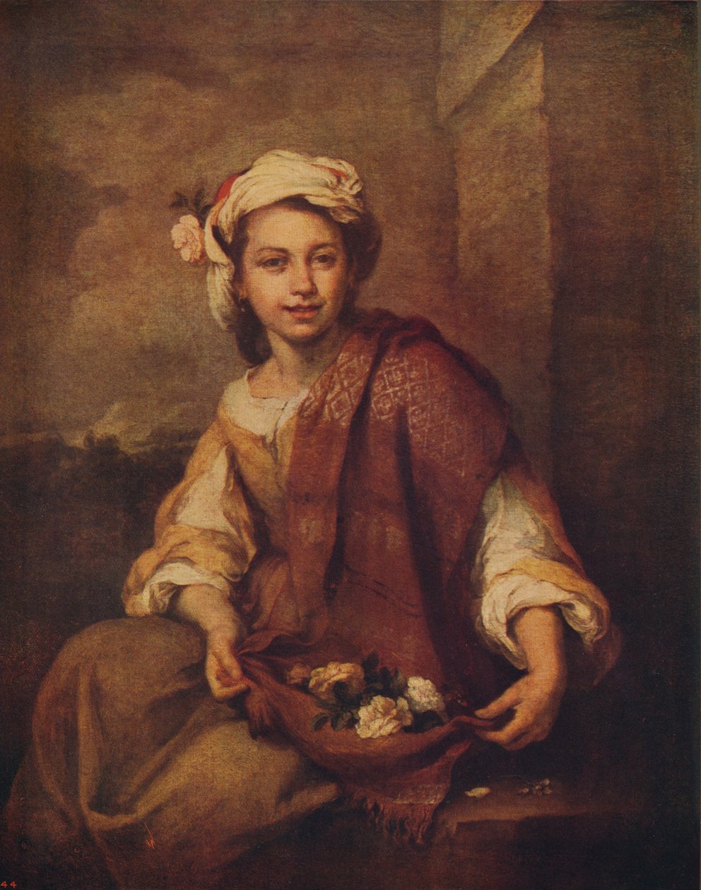Hiszpańska kwiaciarka, 1665-1670, c1915 autorstwa Bartolomé Esteban Murillo