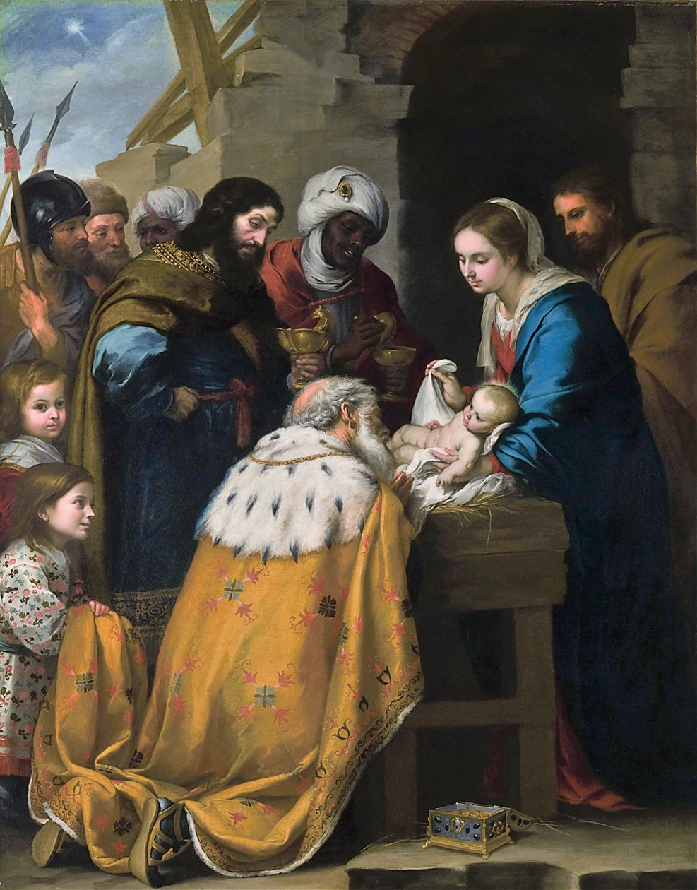 Adoracja Trzech Króli autorstwa Bartolomé Esteban Murillo