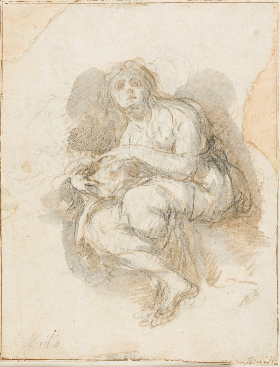 Święta kobieta trzymająca czaszkę autorstwa Bartolomé Esteban Murillo