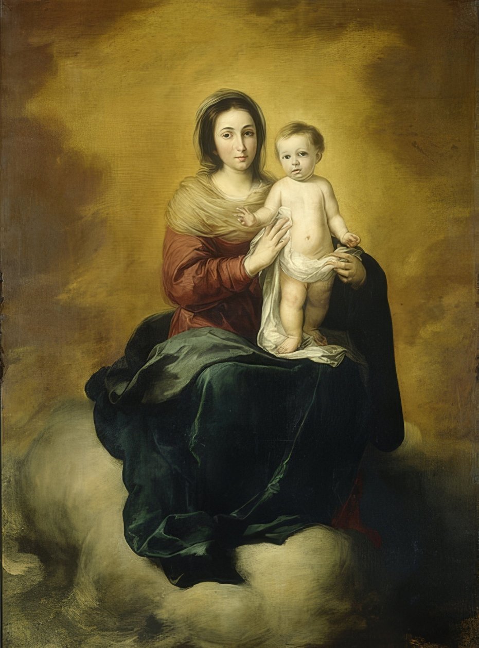 Madonna z Dzieciątkiem. 1660-80 autorstwa Bartolomé Esteban Murillo