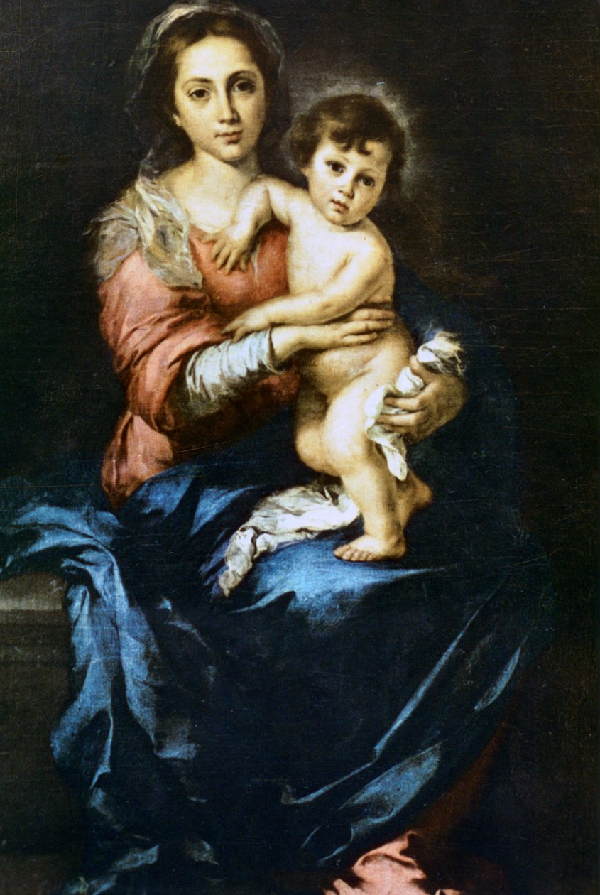 Matka Boża z Dzieciątkiem, c1638-1682 autorstwa Bartolomé Esteban Murillo