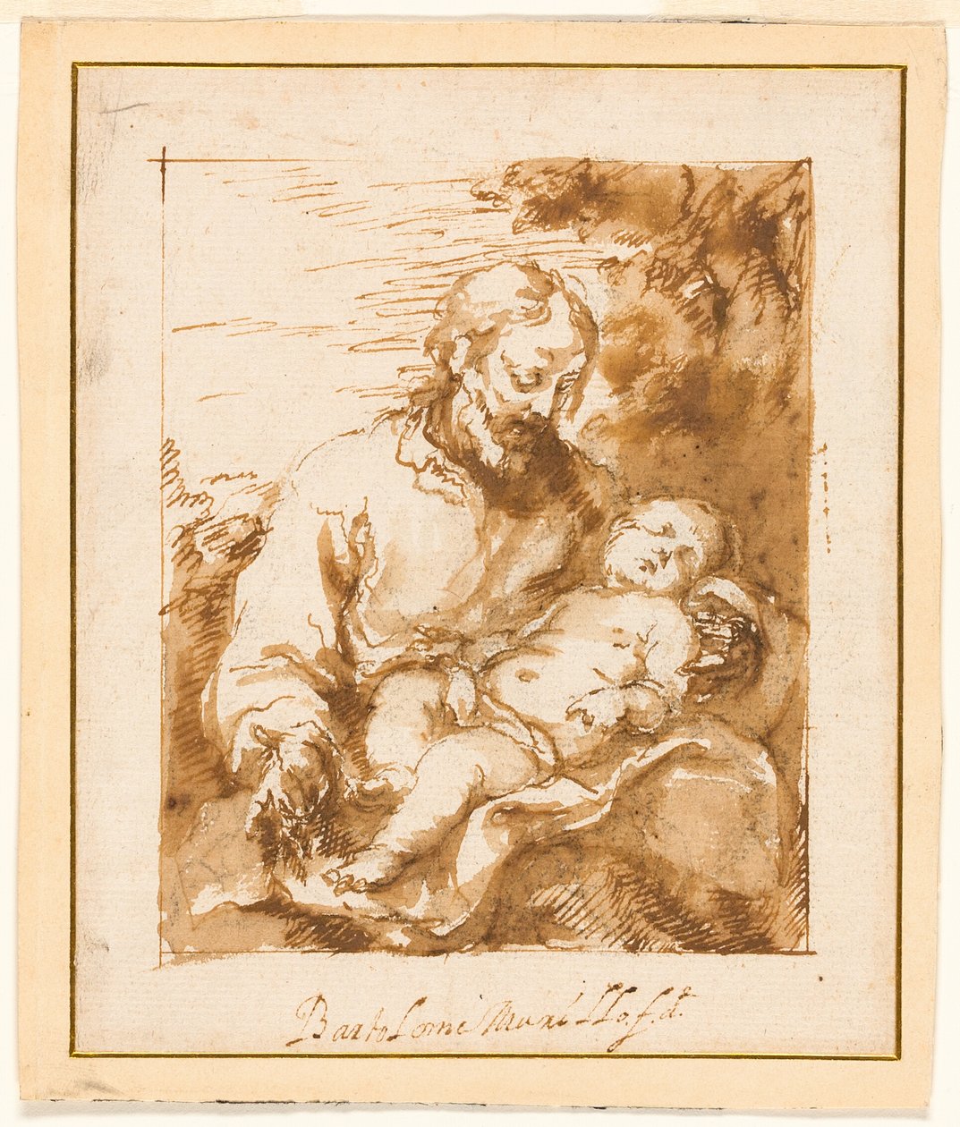 Święty Józef i śpiące Dzieciątko autorstwa Bartolomé Esteban Murillo