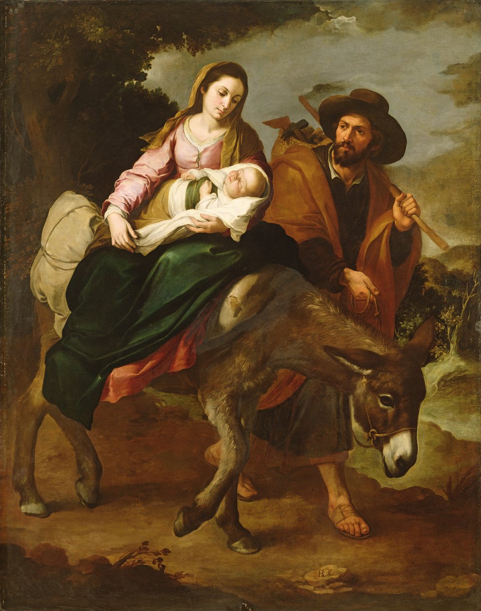 Ucieczka do Egiptu, ok. 164750 autorstwa Bartolomé Esteban Murillo