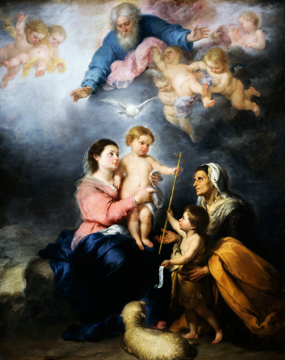 Święta Rodzina (Dziewica z Sewilli) autorstwa Bartolomé Esteban Murillo